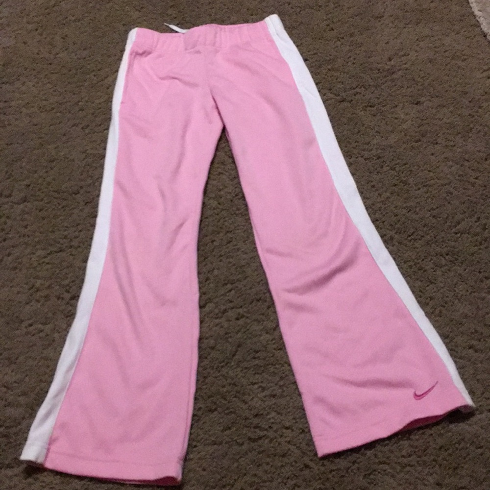 Girls Nike Fit pink pants with drawstring M 10-12